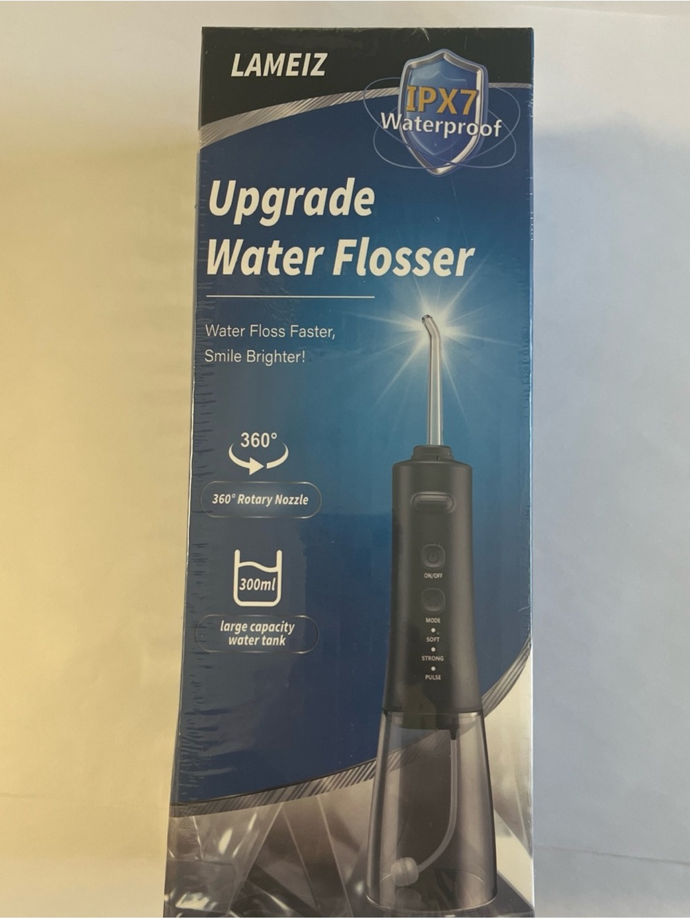 Black Upgrade Water Flosser - IPX7 Waterproof